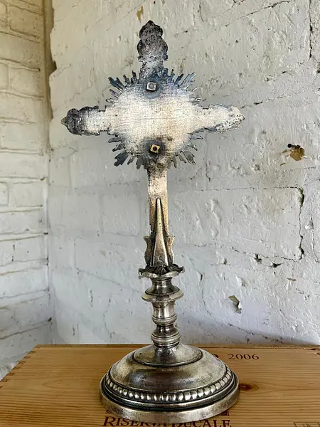 Crucifijo De Mesa Francés S Xix