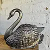 Servilletero Plateado En Forma De Cisne - Italia 1983