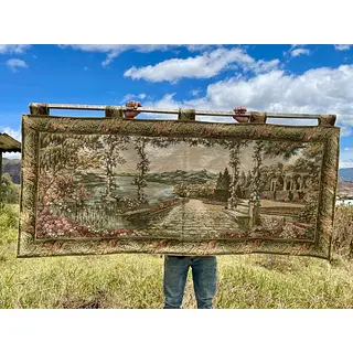 Gobelino Con Paisaje De Lago - Francia 1960