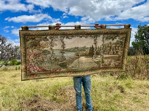 Gobelino Con Paisaje De Lago - Francia 1960
