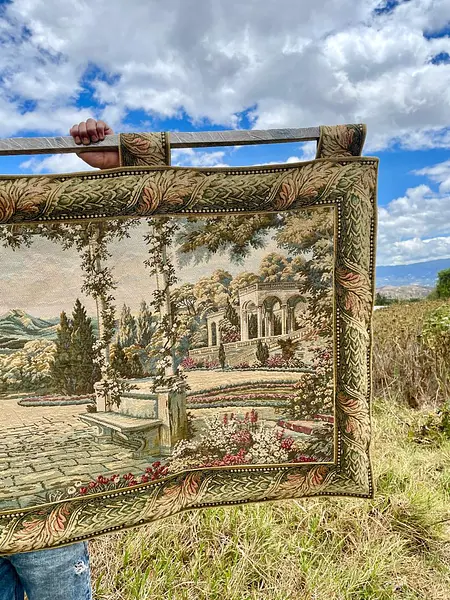 Gobelino Con Paisaje De Lago - Francia 1960