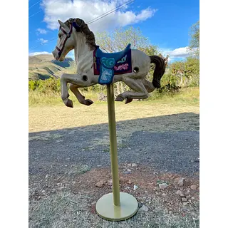 Caballo Carrusel Sobre Pedestal - 1960