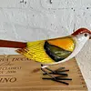 Pájaro Amarillo En Lámina Metálica Gruesa