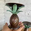 Pareja Candeleros Con Forma De Piña - India 1995