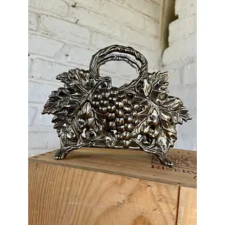 Servilletero Plateado Racimo De Uvas - U.S.A. 1994