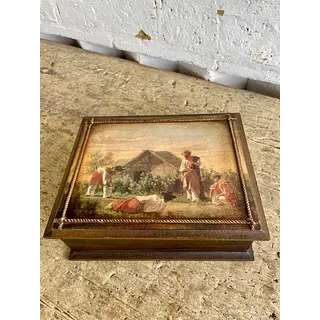 Caja Artesanal De Madera Con Compartimentos - Uruguay 2000