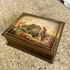 Caja Artesanal De Madera Con Compartimentos - Uruguay 2000