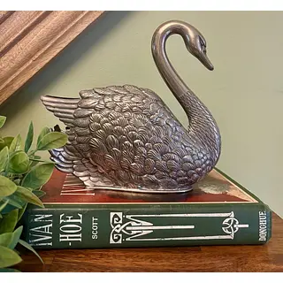 Servilletero Plateado En Forma De Cisne - Italia 1983