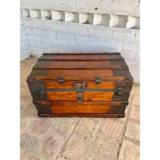 Baúl Victoriano De Roble - Inglaterra 1890
