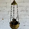 Lámpara De Iglesia En Bronce Con Ángeles - España 1900