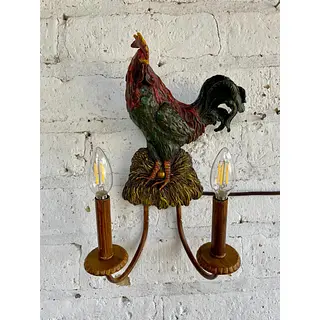 Lámpara 2 Luces Con Diseño De Gallo