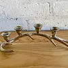 Candelabro Metálico Cacho Venado Para 4 Velas