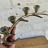 Candelabro Metálico Cacho Venado Para 4 Velas