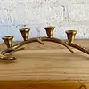 Candelabro Metálico Cacho Venado Para 4 Velas