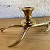 Candelabro Metálico Dorado Cacho De Venado