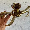 Candelabro Metálico Dorado Cacho De Venado