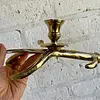 Candelabro Metálico Dorado Cacho De Venado
