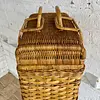 Canasta Vintage De Picnic En Ratán Estilo Francés
