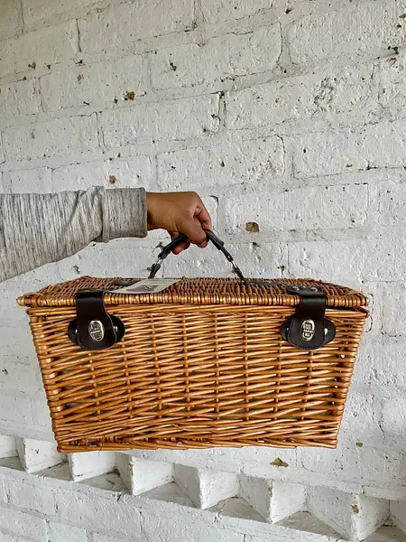 Canasta De Picnic Southern Living En Mimbre Con Manija
