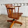 Silla De Capitán Giratoria Para Escritorio - Usa 1940