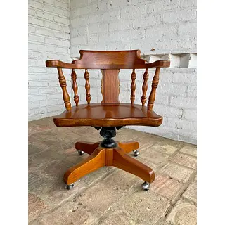 Silla De Capitán Giratoria Para Escritorio - Usa 1940