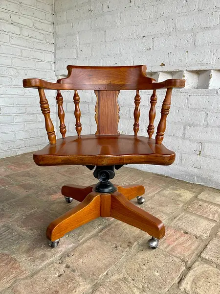 Silla De Capitán Giratoria Para Escritorio - Usa 1940
