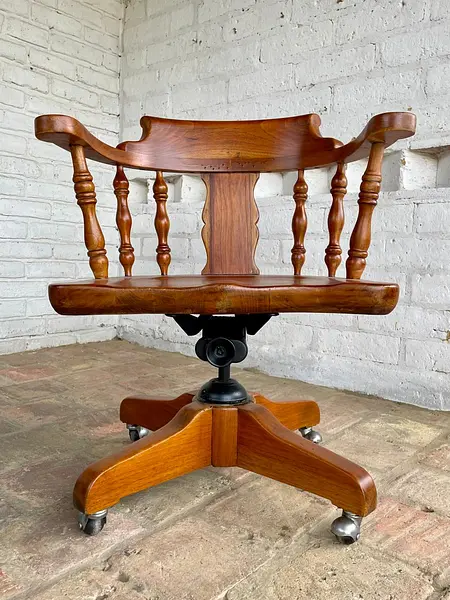 Silla De Capitán Giratoria Para Escritorio - Usa 1940