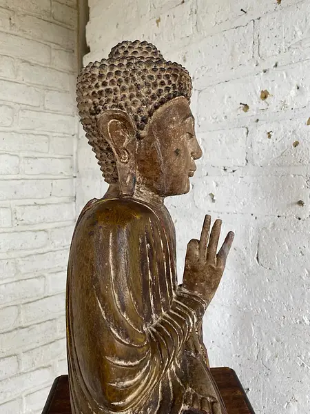 Buda De Madera Asiático - Vietnam 1890 - 1900