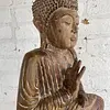 Buda De Madera Asiático - Vietnam 1890 - 1900