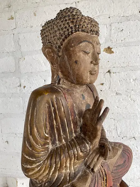 Buda De Madera Asiático - Vietnam 1890 - 1900