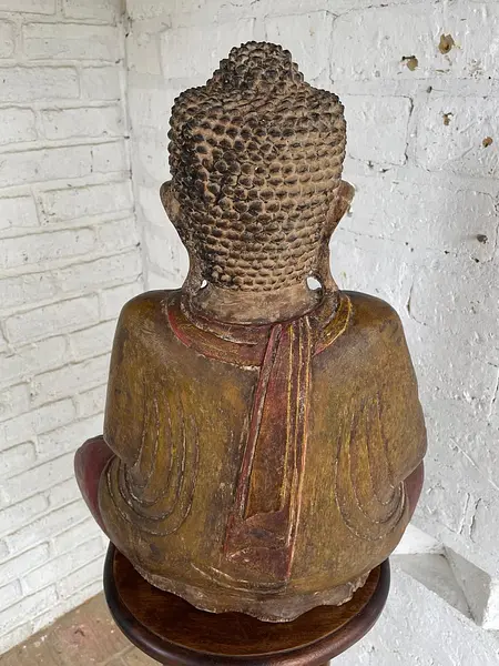 Buda De Madera Asiático - Vietnam 1890 - 1900