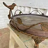 Bandeja Redonda Rústica Con Ramas Y Pájaros
