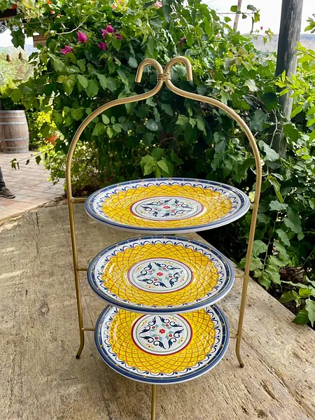 Soporte 3 Niveles Base Metálico Y Platos De Melamina