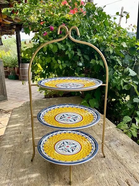 Soporte 3 Niveles Base Metálico Y Platos De Melamina