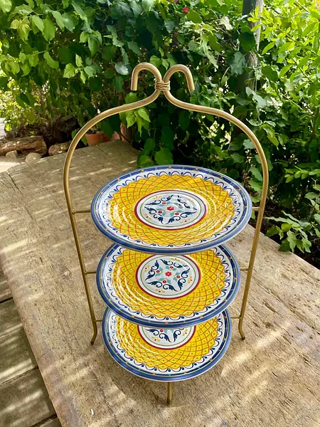 Soporte 3 Niveles Base Metálico Y Platos De Melamina