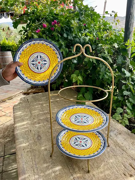 Soporte 3 Niveles Base Metálico Y Platos De Melamina