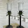 Candelabros X 2 Palmeras Con Brisero - India 1970