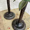 Candelabros X 2 Palmeras Con Brisero - India 1970