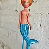 Sirena Artesanal Tallada En Madera