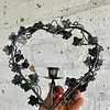 Candelabro Corazón Metálico De Hojas De Hiedra