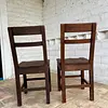 Pareja De Butacas En Madera Maciza - Colombia 1980