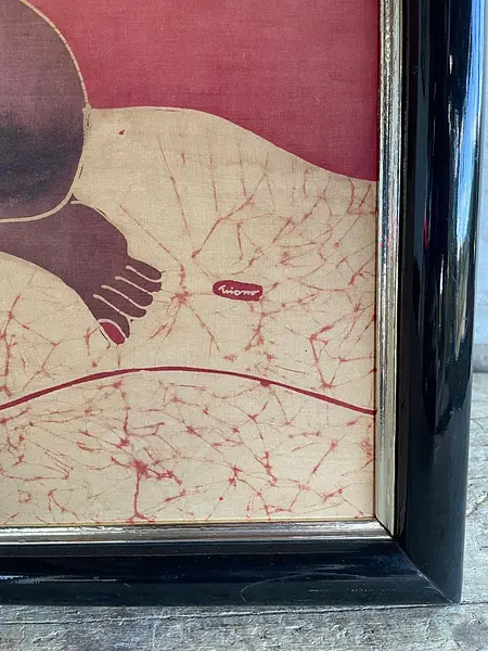 Batik Original Enmarcado - Indonesia 1990