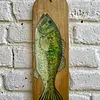 Óleo Sobre Madera Lubina De Florida - U.S.A. 1995