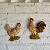 Gallo Y Gallina En Resina Plástica Homco - Usa 1970