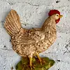Gallo Y Gallina En Resina Plástica Homco - Usa 1970