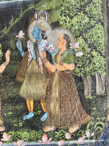 Pintura Pichwai Sobre Seda - India 1950