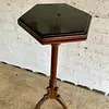 Mesa Columna Madera Tallada Y Granito - Colombia 1960