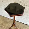 Mesa Columna Madera Tallada Y Granito - Colombia 1960
