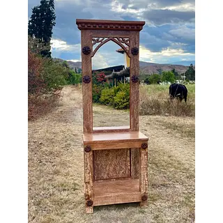 Espejo Recibidor Consola Madera Recuperada