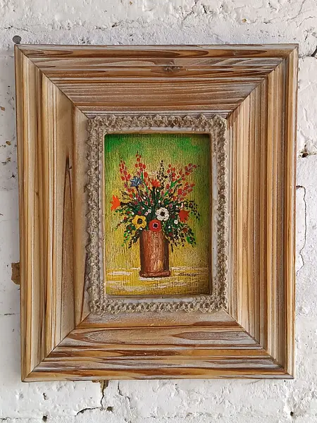 Oleo Original Florero Tropical Carreño